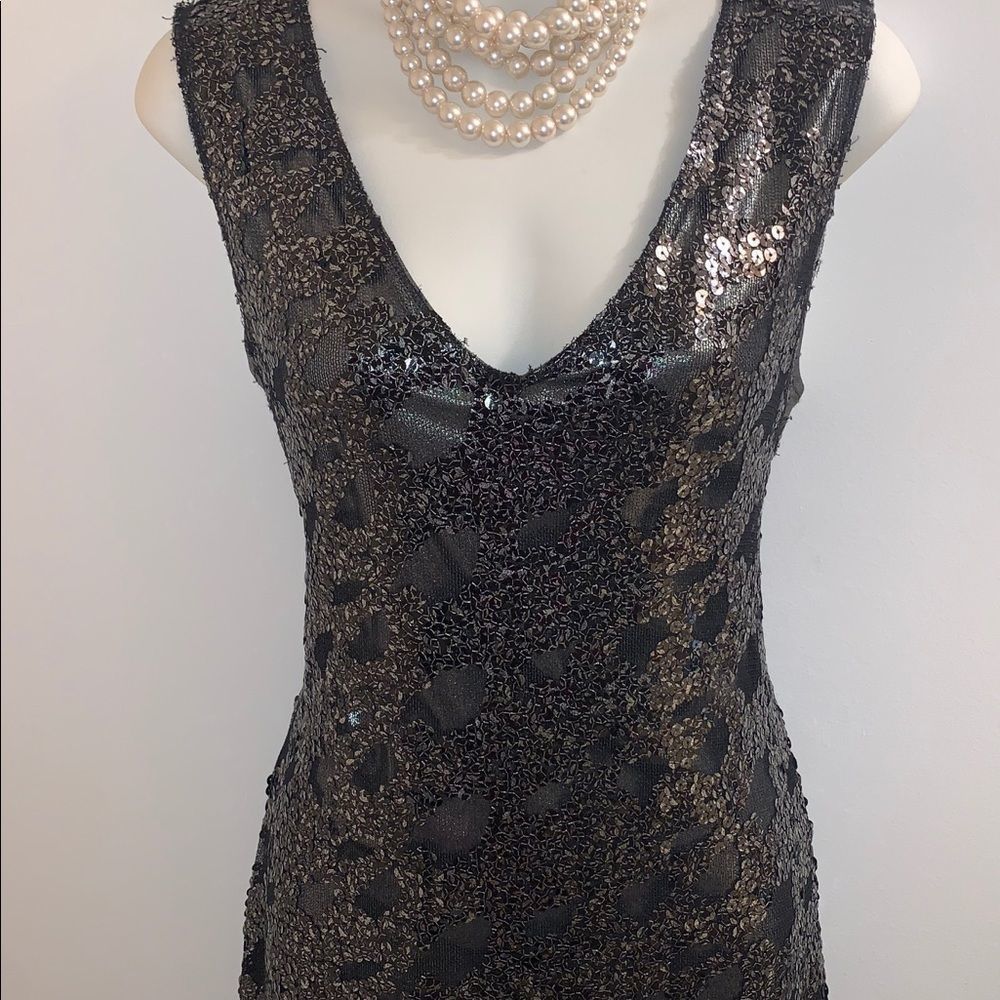 Express Size Medium Stretch Mini Sequence Dress - image 5